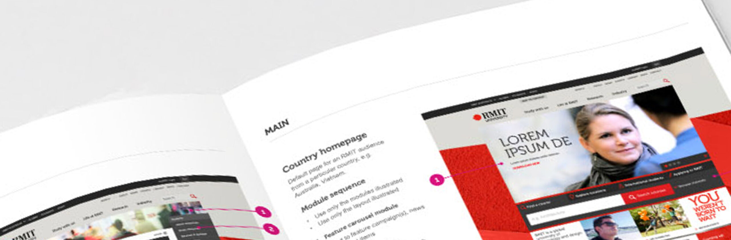 Photo of design system assets printed out on paper, showing key components of the GUI design guidelines